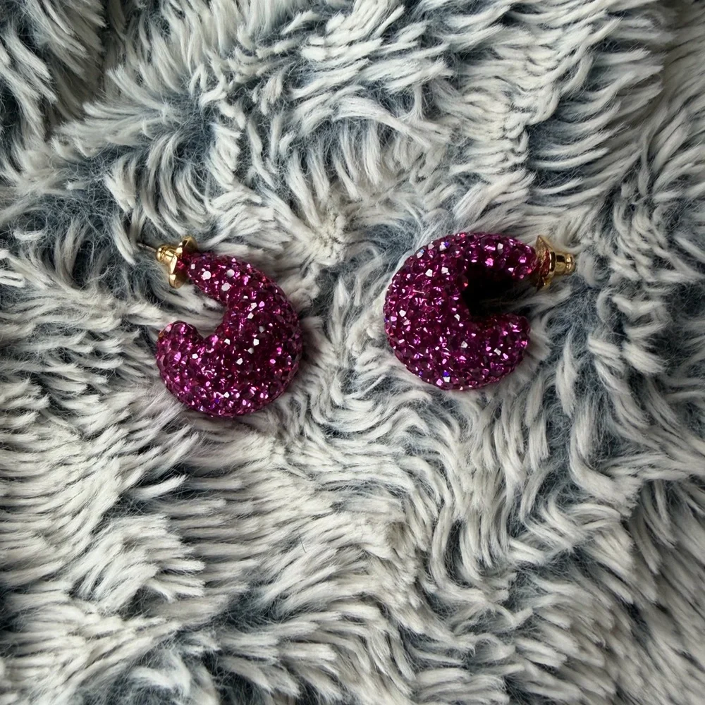Sparkling Purple Earrings - Picture 1 of 3